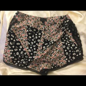 Topshop Floral Mixed Print Shorts